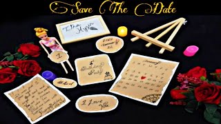 save the date card making for beginners  English calligraphy  Handmade save the date card [upl. by Kimber]