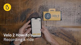 Velo 2 HowTo Recording a ride [upl. by Wurster]