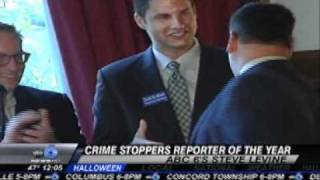 WSYX Steve Levine Named Crime Stoppers Reporter of the Year [upl. by Enrobso]