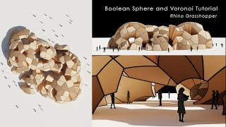 Boolean Sphere and Voronoi Rhino Grasshopper Tutorial [upl. by Eeramit268]