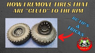 REMOVING GLUED RC TIRES FROM PLASTIC RIMS [upl. by Trojan]