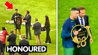 Cristiano RONALDO Being HONORED With Sporting Third Kit During Portugal Iceland Match 🔥 [upl. by Neffets]