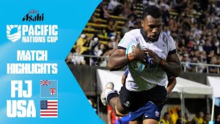 Fijian flair 🔥  Fiji v USA  Match Highlights  Asahi Super Dry Pacific Nations Cup [upl. by Gokey]