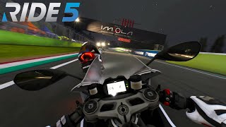 Ride 5  DUCATI PANIGALE V2 2021  IMOLA Grand Prix Circuit Race replay [upl. by Lleoj]