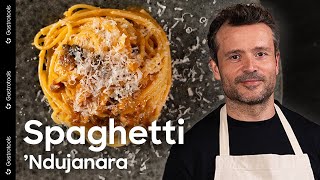 Spaghetti NDUJANARA  I køkkenet med CHRISTIAN PUGLISI [upl. by Cassil]