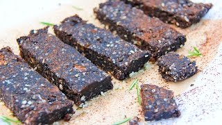 Carob Energy Bars  glutenfree vegan no refined sugar [upl. by Eisac107]