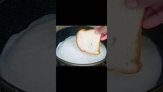 A delicious dessert recipe with bread in boilling hot milk cooking shorts food recipe [upl. by Burrill]