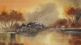 watercolour demo aquarelle quot the flightquot lenvol [upl. by Martinson6]