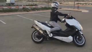 2011 YAMAHA TMAX WHITEMAX 500 ABS AKRAPOVIC ТИМАКС טימקס [upl. by Anastos135]