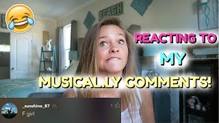 REACTING TO MY MUSICALLY COMMENTS [upl. by Gundry3]