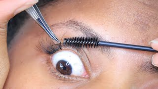 DIY INDIVIDUAL LASHES  PART 1 most requested Sharatia Banks [upl. by Edasalof152]