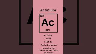 Actinium  Elements series part eightynine🧪 science stem learning [upl. by Eizus]