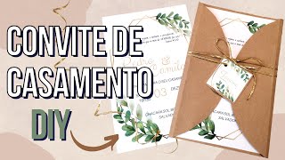 COMO FAZER CONVITE DE CASAMENTO RÃšSTICO DIY FAÃ‡A VOCÃŠ MESMO PASSO A PASSO [upl. by Kushner258]