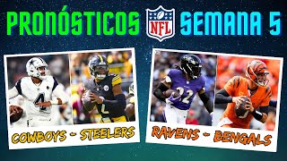 Pronósticos Semana 5  ¿Quién ganará cada partido  NFL 2024 [upl. by Ecnarolf]