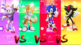 Blaze the Cat vs Tails vs Sonic vs Shadow  Tiles Hop Edm Rush [upl. by Jaal]