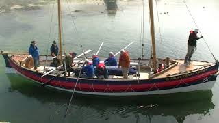 LAUNCHING THE CHARLES HENRY ASHLEY LIFEBOAT CEMAES BAY [upl. by Nonnaihr]