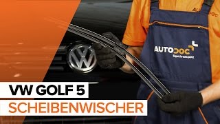 Wie VW GOLF 5 Scheibenwischer vorne wechseln TUTORIAL  AUTODOC [upl. by Ainniz798]