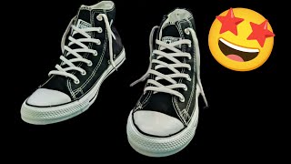 How To Lace Converse STANDARD WAY  Lacing Tutorial Hack😎 [upl. by Tiraj]