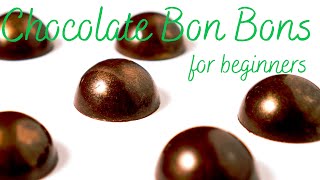 How to make chocolate bonbons  easy way how to start learning it [upl. by Kimberly]