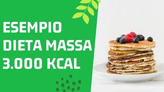 ESEMPIO DI DIETA Per Mettere Massa 3000Kcal [upl. by Ocinemod]