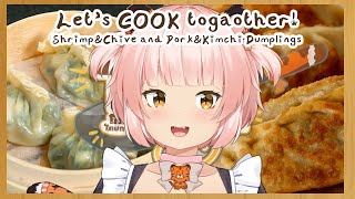 ✧Lets COOK with a VTUBER✧Dumplings ShrimpampChive  PorkampKimchi ✧Tori Thaiga✧ [upl. by Ogir]