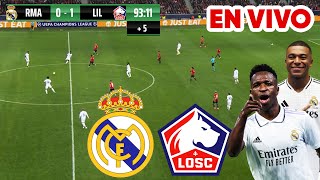 🔴 REAL MADRID VS LILLE PARTIDO EN VIVO  CHAMPIONS LEAGUE  JUEGA MBAPPE FULL MATCH [upl. by Dorraj986]