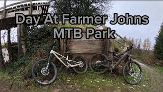 Day At Farmer Johns MTB Park Double Crash [upl. by Aitra]