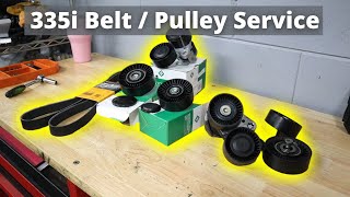 335i Squeaking Belt  Bad Pulley Noises Failure Symptoms  Repair [upl. by Alyt]