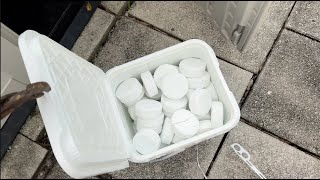 How to open a Clorox Pool xtraBLUE Chlorine Tablet Box [upl. by Navak]