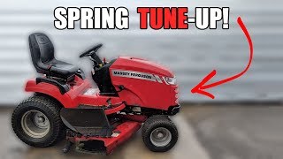 How to Service a Riding Lawnmower  Spring Tune Up [upl. by Elbart]