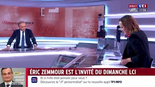 LEvénement du dimanche sur LCI Eric Zemmour invité de Marie Chantrait [upl. by Ataynek]