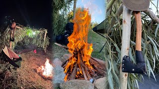 How to Build a longTerm Bushcraft ShelterFire and Bushcraft skills [upl. by Najed]