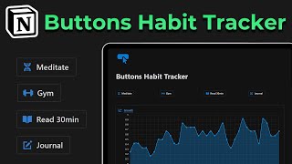 How to create a Notion Habit Tracker using Notion buttons [upl. by Assennev]