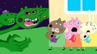 Zombie Apocalypse George Run Peppa Pig Turn into Zombie   Peppa Pig Funny Animation [upl. by Oremar]