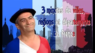 3 minutes de villes régions et départements de France  Balade en France avec Louis de Funès 🏙️🇫🇷 [upl. by Akinal]