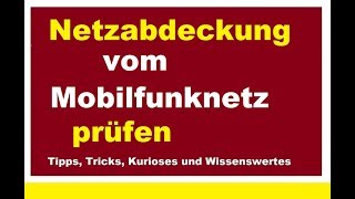 Netzabdeckung online prüfen 4Gde Mobilfunknetz Mobilfunkanbieter Vodafone o2 TMobile [upl. by Lambard]