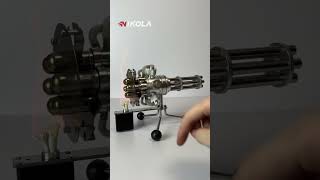 Gatling gun model powered by stirling engine [upl. by Akeemaj]