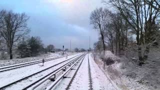 Führerstandsmitfahrt S5 im Winter von Strausberg nach Lichtenberg [upl. by Toulon219]