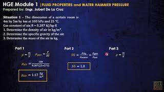 CE REVIEW  WEEK 1  FLUID PROPERTIES [upl. by Acnaiv]