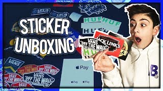 UNBOXING FREE STICKERS WITH LINKS  Zane Burko [upl. by Yruj]