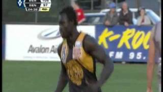 VFL Round 19 2011  Majak Daw brilliant running goal [upl. by Lamonica546]