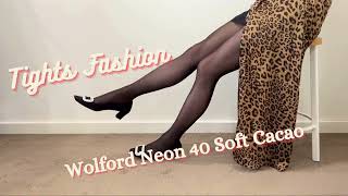 Tights Fashion 06  Wolford Neon 40 Soft Cacao amp Roger Vivier Satin Heel  Wolford 咖色丝袜 amp RV缎面小高跟 [upl. by Ripley]