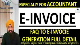 HOW TO GENERATE E INVOICE BY TALLY PRIME  COMPLETE DETAIL OF E INVOICE  E INVOICE IN TALLY PRIME [upl. by Beckie758]