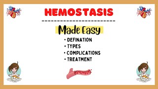 Hemostasis Types of hemostasis Primary Hemostasis Secondary Hemostasis Physiology Made Easy [upl. by Gurl550]