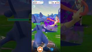 Garchomp Doing Solo Battle Against Leader Sierra 🙀  Pokemon go shorts garchomp [upl. by Isidora]