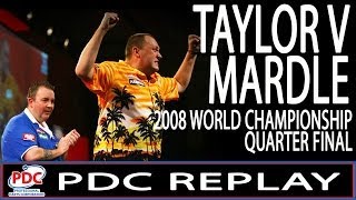 PDC Replay  Phil Taylor v Wayne Mardle World Championship Quarter Final 2008 [upl. by Elleiad]