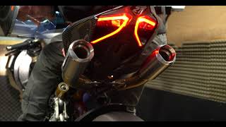 Ducati 11991299 Panigale Austin Racing Exhaust and Dyno RUN [upl. by Anahsak]