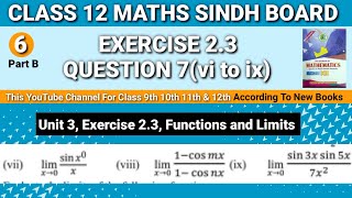 Second year mathematics Unit 2 Exercise 23 Question 7vi to ix • Functions and Limits [upl. by Angelo]