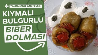 BİBER DOLMASININ EN LEZZETLİ HALİ KIYMALI BULGURLU🫑🌿TARİFİMİ MUTLAKA DENEYİN🤌🏻azmalzemelitarifler [upl. by Anitnamaid917]