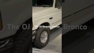 AC Cowlings Bronco OJ Simpson was trying to elude the police in can be seen ojsimpson ojbronco [upl. by Solon]